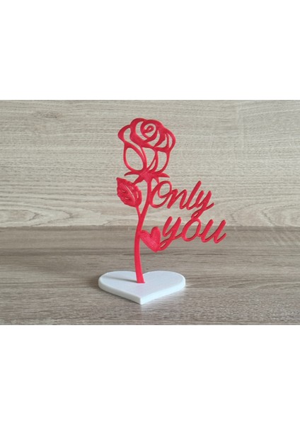 Sevgililer Günü Gülü Kırmız Renk 15CM Hediyelik Obje