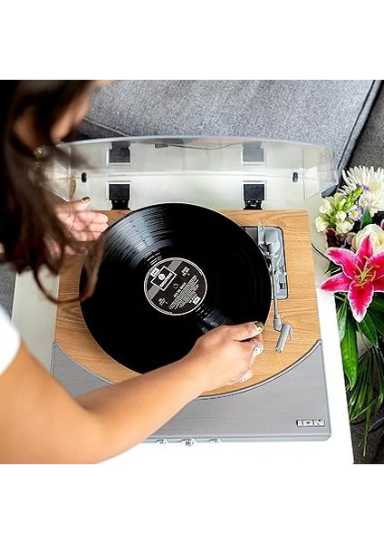 Audio Premier Lp - Hoparlörler, USB Dönüştürme, Rca ve Kulaklık Çıkışları ile Kablosuz Bluetooth Pikap - Vinil Plak Oynatıcı - Doğal Ahşap Kaplama fiyatları