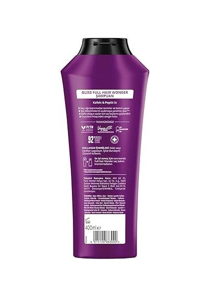Full Hair Wonder Şampuan 400 ml modelleri