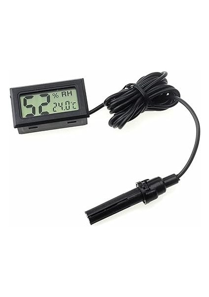 Nem Sıcaklık Ölçer Ekran Dijital Termometre Kuluçka Sera Depo Ev Oda Ofis Medikal Panel Montaj Kutu