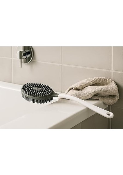 Uzun Saplı Silikon Vücut ve Masaj Fırçası – Banyo Lifi | Ergonomik Saplı, Çift Yüzeyli Duş Fırçası (Renk Stok Durumuna Göre Gönderilir) indirimleri