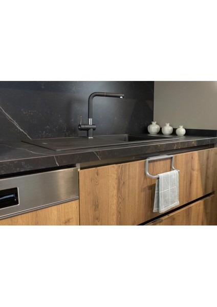 Mutfak Banyo Havlu Askısı-Gri M-B30-07 fiyatları