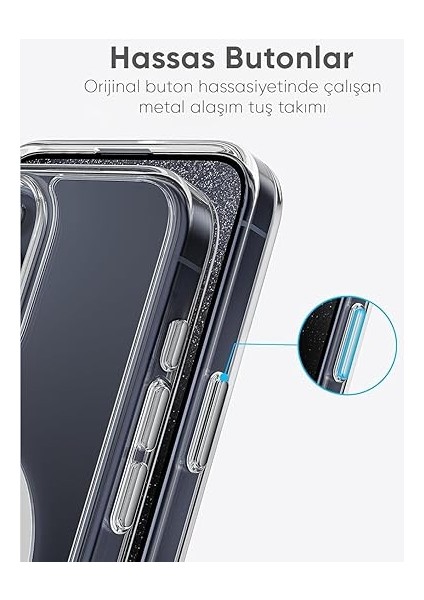 iPhone 16 Pro Için Origin+ Serisi Magsafe ile Uyumlu Crystal Clear Ultra Şeffaf Hybrid Materyal Kılıf Yarı Yumuşak Yarı Sert Sararmaya Karşı Dayanıklı Kılıf Kapak (Ultra Şeffaf, 16 Pro) modelleri