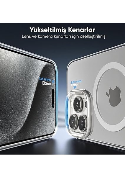 iPhone 16 Pro Için Origin+ Serisi Magsafe ile Uyumlu Crystal Clear Ultra Şeffaf Hybrid Materyal Kılıf Yarı Yumuşak Yarı Sert Sararmaya Karşı Dayanıklı Kılıf Kapak (Ultra Şeffaf, 16 Pro) indirimleri