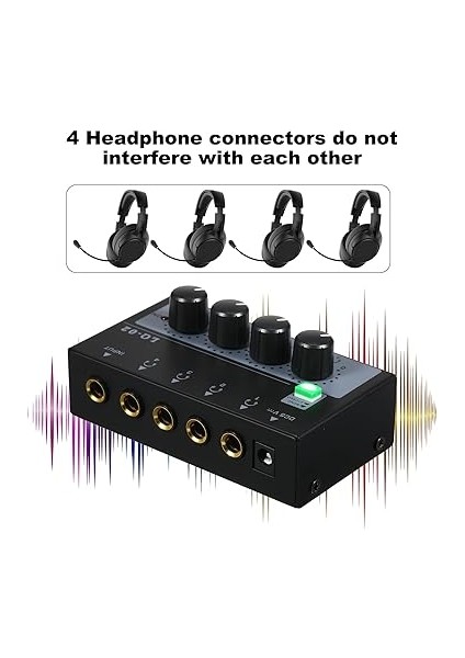 Kulaklık Amplifikatörü Mikser 4 Kanal Mono/stereo Metal Stereo Kulaklık Amfileri Ses Amplifikatörü Dengeli Kulaklık Çıkışı Ses Girişi Mini Kulaklık Ayırıcı modelleri