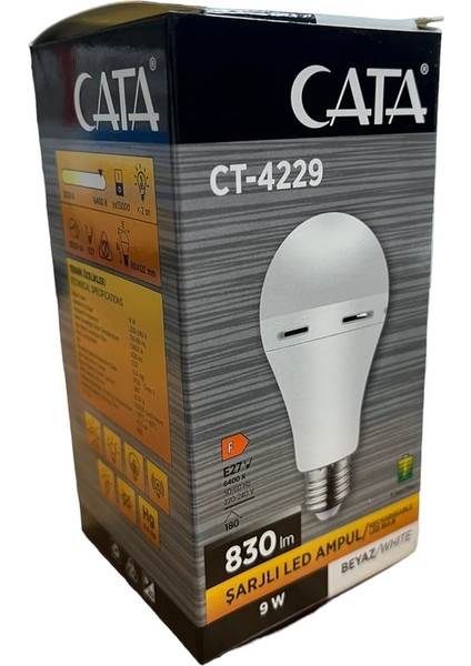 9W/6400K Şarjlı LED Ampul Cata modelleri
