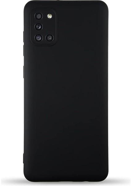 Iletişim Samsung Galaxy A31 ile Uyumlu Kapak Içi Kadife Kamera Korumalı Lansman Silikon Kılıf - Siyah
