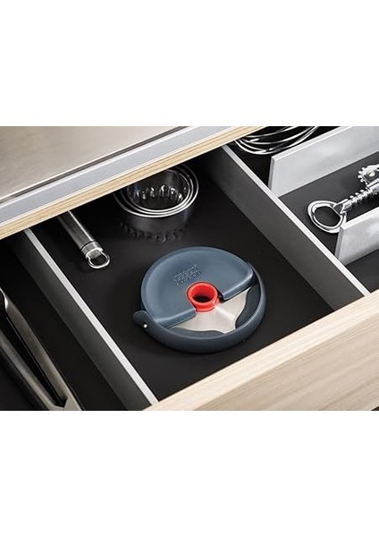 Joseph 20038 Disc Easy-Clean Pizza Diski, Gri/kırmızı fırsatları