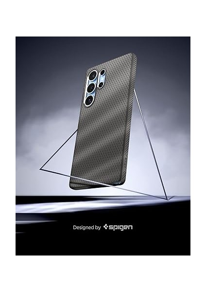 Galaxy S25 Ultra Ince Kılıf Liquid Air Hava Kanalı Teknolojisi™ Askeri Sınıf Koruma Granite Gray Dokulu Yüzey Kapak - ACS08954 modelleri