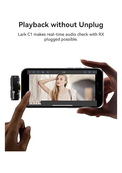 Hollyland Lark C1 iPhone Için Kablosuz Yaka Mikrofonu, Mfi Sertifikalı, Tak ve Çalıştır, 200M Iletim ile Gürültü Önleyici Yaka Mikrofonu, 32H Çalışma Süresi, Iphone, iPad ile Uyumlu, Siyah indirimleri
