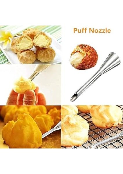 Krema Sıkma Torbası, 34 Parça, Paslanmaz Çelik, Krema Başlıkları ile Pasta Aksesuarı, Silikon Krema Torbası, Cupcake, Pasta Dekorasyonu Için modelleri