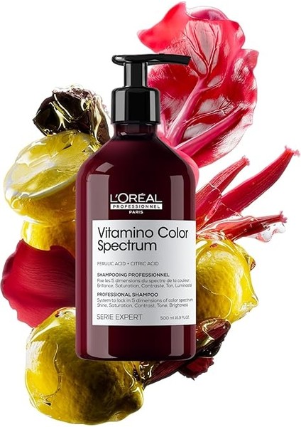 Professionnel Paris Serie Expert Vitamino Color Spectrum Boyalı Saçlar Için Parlaklık Kazandıran Renk Koruyucu Şampuan 500ML fırsatları