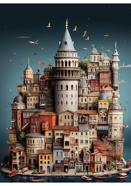 Puzzle - Galata / 1000 Parça Puzzle, 1158