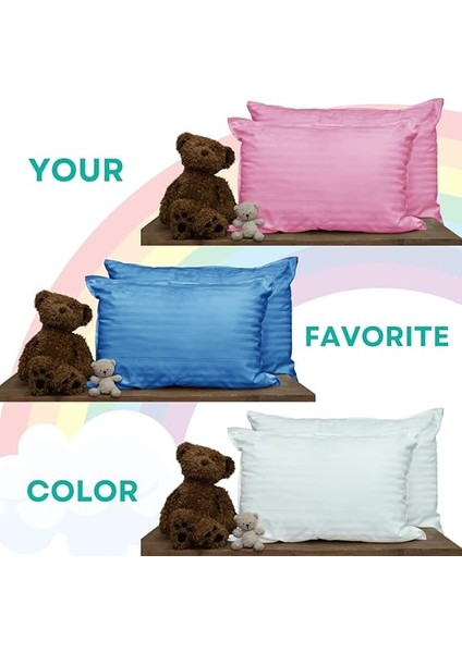 Fluff Çocuk Yastıkları (2x) - The Only Toddler Yastık Pamuk 300 Iplik Sayısı ve Alternatif Dolgu, Hipoalerjenik, Makinede Yıkanabilir. Çocuk Yastıkları ve Küçük Seyahat Yastığı indirimleri