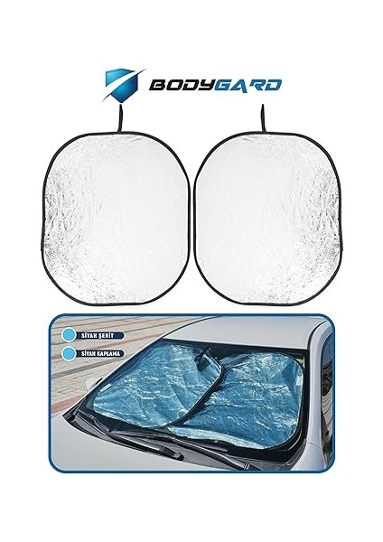 Içi Ön Cam Güneşliği, Katlanabilir Otomobil Ön Cam Güneşliği Otomobil, Güneş Isı Koruması ve Araba Içi Soğutucu (Extralarge)73 * 80CM / 2 Özdeş Dikdörtgen Gölgelik, Oto Güneşlik fiyatları