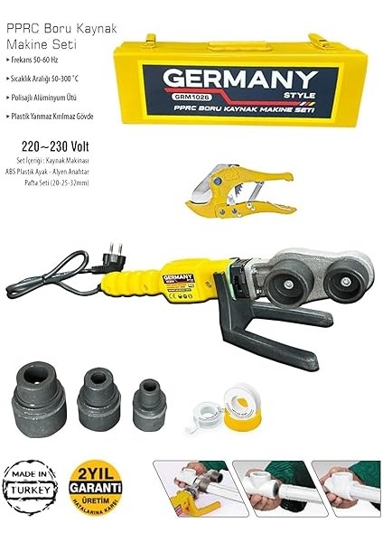 Germany Style 650 Watt Pvc Boru Kaynak Seti fiyatları