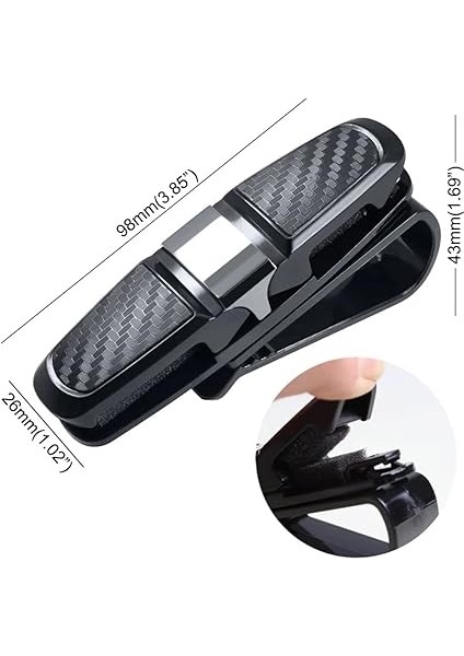 Nıppon, Araç Içi Ikili (Iki Taraflı) Gözlük Tutacağı - Kartvizit Tutacağı - Otomobil Içi Gözlük Tutucu - Gözlük Klipsi indirimleri