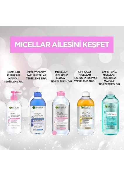 Skin Naturals 2'li Çift Fazlı Micellar Kusursuz Makyaj Temizleme Suyu (400 Ml) Bardak Hediyeli fırsatları