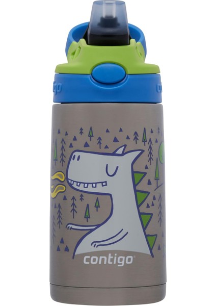 Gizmo Flip Dragon Çelik Çocuk Suluğu 380 Ml, Mavi