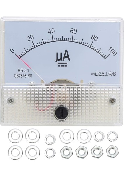 85C1 Dc Analog Akım Panel Metre 0~100UA Pointer Ampermetre Amper Metre Elektrik Ekipmanları Için