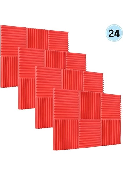 24 Adet/paket Stüdyo Köpükleri Ses Yalıtım Köpüğü Ses Emici Paneller Ses Geçirmez Sünger 30 * 30 * 2.5cm/ 12 * 12 * 1in modelleri