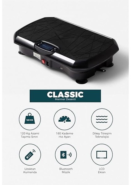 Classic Model Mermer Desenli Vibration Plate, Yüksek Titreşimli Zayıflama, Egzersiz ve Spor Cihazı - Kondisyon ve Spor Aleti fiyatları