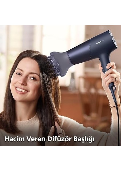 Saç Kurutma Makinesi, Thermoshield Isı Koruması, 4 Kat Iyonik Bakım, 110 Km/s Hava Akışı,%20 Daha Hızlı Kurutma, 3 Isı ve 2 Hız Ayarı, Soğuk Hava Üfleme, 2300W Güçlü Performans, BHD510/10 fırsatları