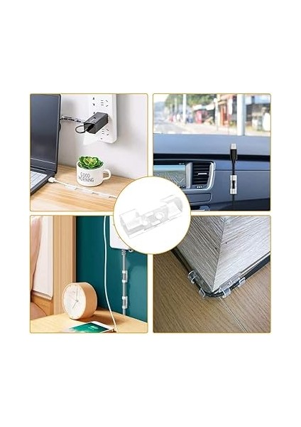 20'li Yapışkanlı Kablo Klipsi Seti – Kablo Düzenleyici, Masa Üstü ve Duvar Için Kablo Tutucu, Kablo Sabitleyici Aparat – Ev Ofis Kablo Yönetimi, Usb, Şarj, Ethernet Kablosu Için Uygundur fırsatları