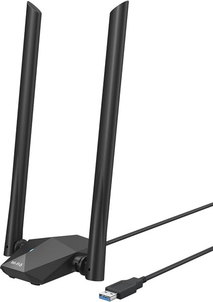 U18A Wi-Fi 6 Adaptör USB 3.0, AX1800 Çift Bantlı Wireless Adaptör, 1201MBPS 5ghz, 574MBPS 2.4ghz, Tak ve Çalıştır, Mu-Mımo Teknolojisi, Wpa3, Windows 10 Desteği, Siyah