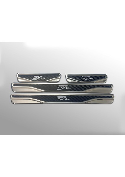 St-Line Otomobil Eşik Koruyucuları Ford Focus Fiesta Mondeo Escape Edge Ecosport Kuga Karbon & Krom Otomobil Eşik Koruyucuları Otomobil Dekor Aksesuarları St-Line 4 Adet
