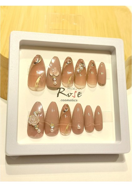 Lüks Tasarım Taşlı Yapay Tırnak