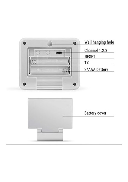 TPR60 TP60S / TP65 Sıcaklık ve Nem Monitörü Için Su Geçirmez Dış Mekan Sensörü, Pil Dahil (Yalnızca Aksesuar, Tek Başına Kullanılamaz) fiyatları