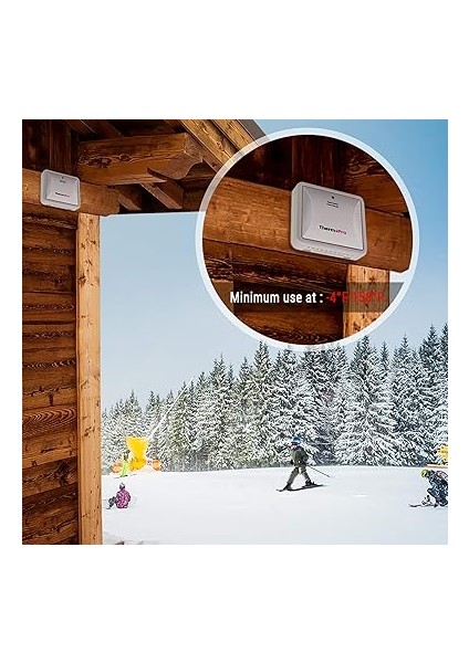 TPR60 TP60S / TP65 Sıcaklık ve Nem Monitörü Için Su Geçirmez Dış Mekan Sensörü, Pil Dahil (Yalnızca Aksesuar, Tek Başına Kullanılamaz) modelleri