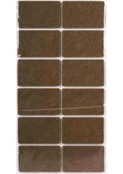 Yapışkanlı Sandalye, Masa, Koltuk Altı Parke Koruma Keçesi 3.5 cm x 5.5 cm 12 Adet Dikdörtgen Keçe