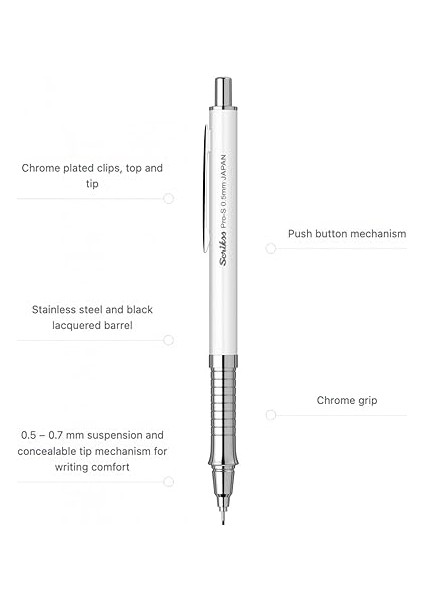 Office Pros Mekanik Kurşun Kalem Beyaz 0.5 mm modelleri