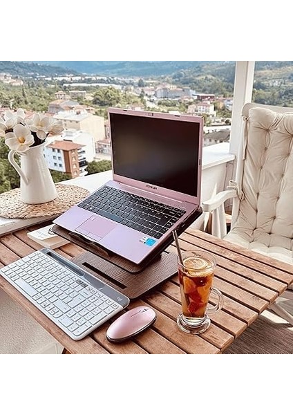 Wood - Dykos Yükseklik Ayarlanabilir Katlanabilir 360º Dönebilen Kitap Okuma ve Laptop Standı modelleri