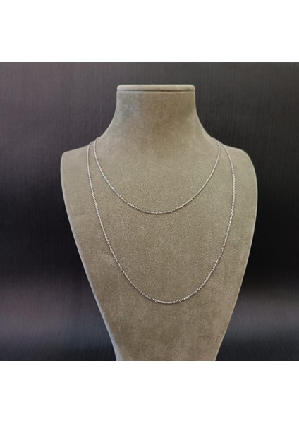 925 Ayar Gümüş Kolye Zinciri Model1 - Gümüş Renk -22CM fiyatları