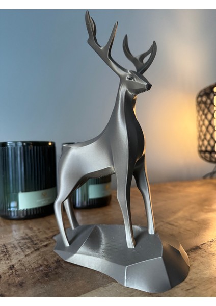 Carbon Malzeme Minik Geyik Figürü Ofis Masa Ev Dekorasyon Eşyası 16CM