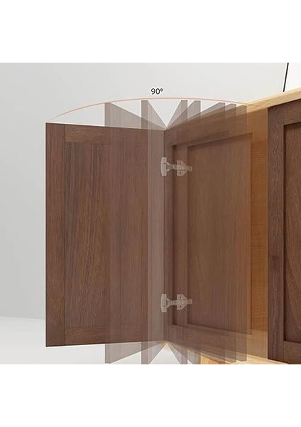 Dolap Kapak Tas Menteşe 90° Derece Açılı Frensiz Kör Dolap Köşe Menteşesi 2 Adet fırsatları