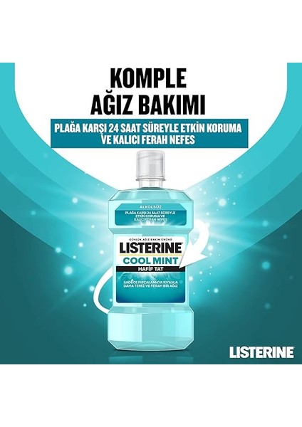 Cool Mint, Günlük Ağız Bakım Ürünü, Hafif Tat, Sıfır Alkol, Nane Aromalı, 250ML fiyatları