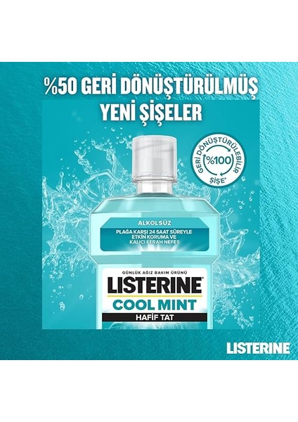 Cool Mint, Günlük Ağız Bakım Ürünü, Hafif Tat, Sıfır Alkol, Nane Aromalı, 250ML fırsatları