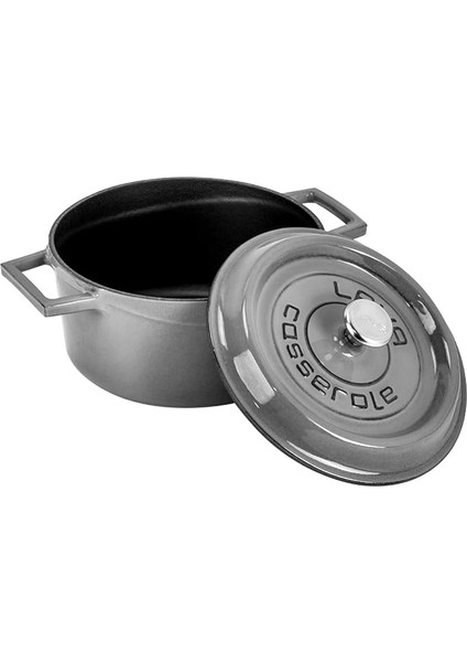 Metal Premium Serisi - Döküm Yuvarlak Tencere, 20 Cm, Majolik Gri modelleri