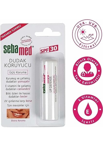 Kurumuş Çatlamış ve Hassas Dudaklar - Yoğun Nemlendiricili Lipbalm - Dudak Bakım Kremi 30 Spf 4,8 gr fiyatları
