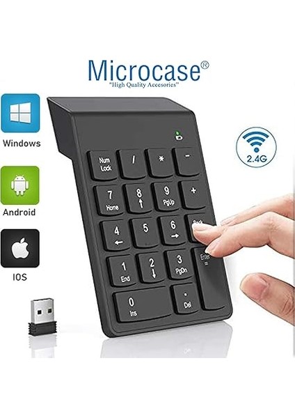 Kablosuz 18 Tuşlu Mini Numerik Klavye - Siyah AL2698 fiyatları