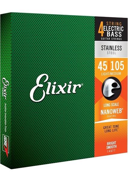 14677 Nanoweb Medium 4 Telli Bas Gitar Teli (45-105)