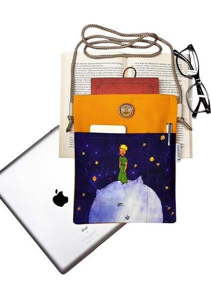 Kitap/tablet/ebook Çantası – Kılıfı (Küçük Prens ve Gezegen)
