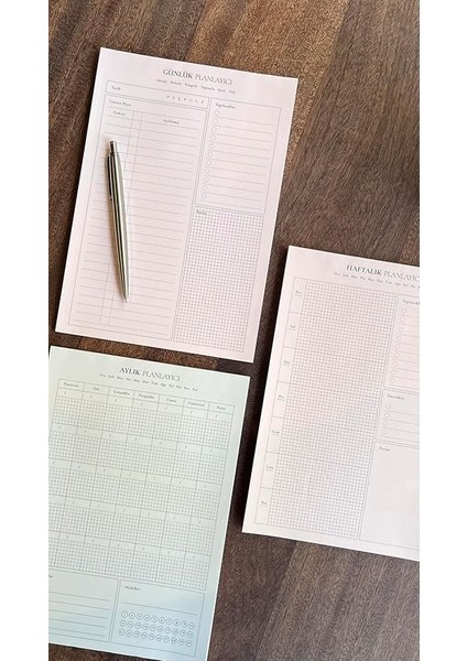 Tanıtım 3'lü Masaüstü Planlayıcı Set (Günlük Planlayıcı, Haftalık Planlayıcı, Aylık Planlayıcı)