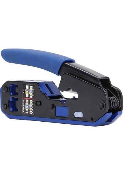 RJ45 Crimper Kiti, RJ45 Terminal Sıkma Aracı Ağ Kablosu Ethernet Jakı CAT5E Cat6 CAT6A Konnektörü Için Crimper Geçişi