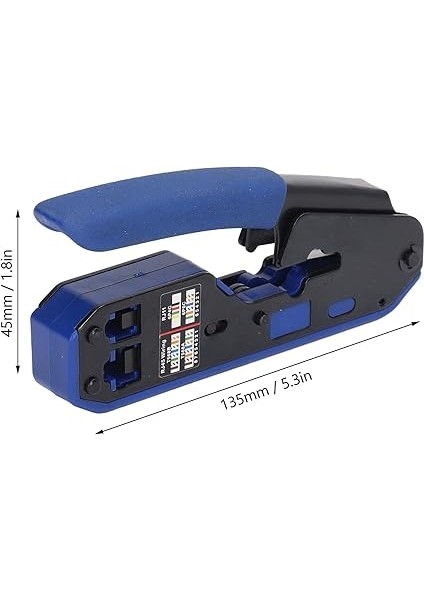 RJ45 Crimper Kiti, RJ45 Terminal Sıkma Aracı Ağ Kablosu Ethernet Jakı CAT5E Cat6 CAT6A Konnektörü Için Crimper Geçişi modelleri