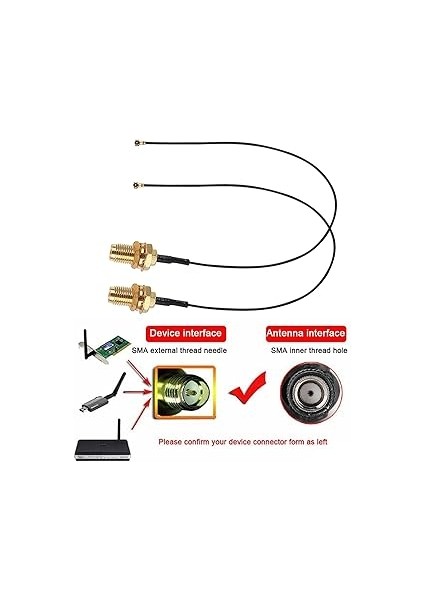 Kablo 2 Adet Rf0.81 4 Harici Dişli Dahili Pin M.2 Wifi Ağ Kartı Kablosuz Modülü modelleri